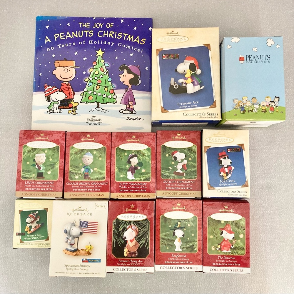 🎄Vtg Peanuts Snoopy Charlie Brown Hallmark+ Bundle